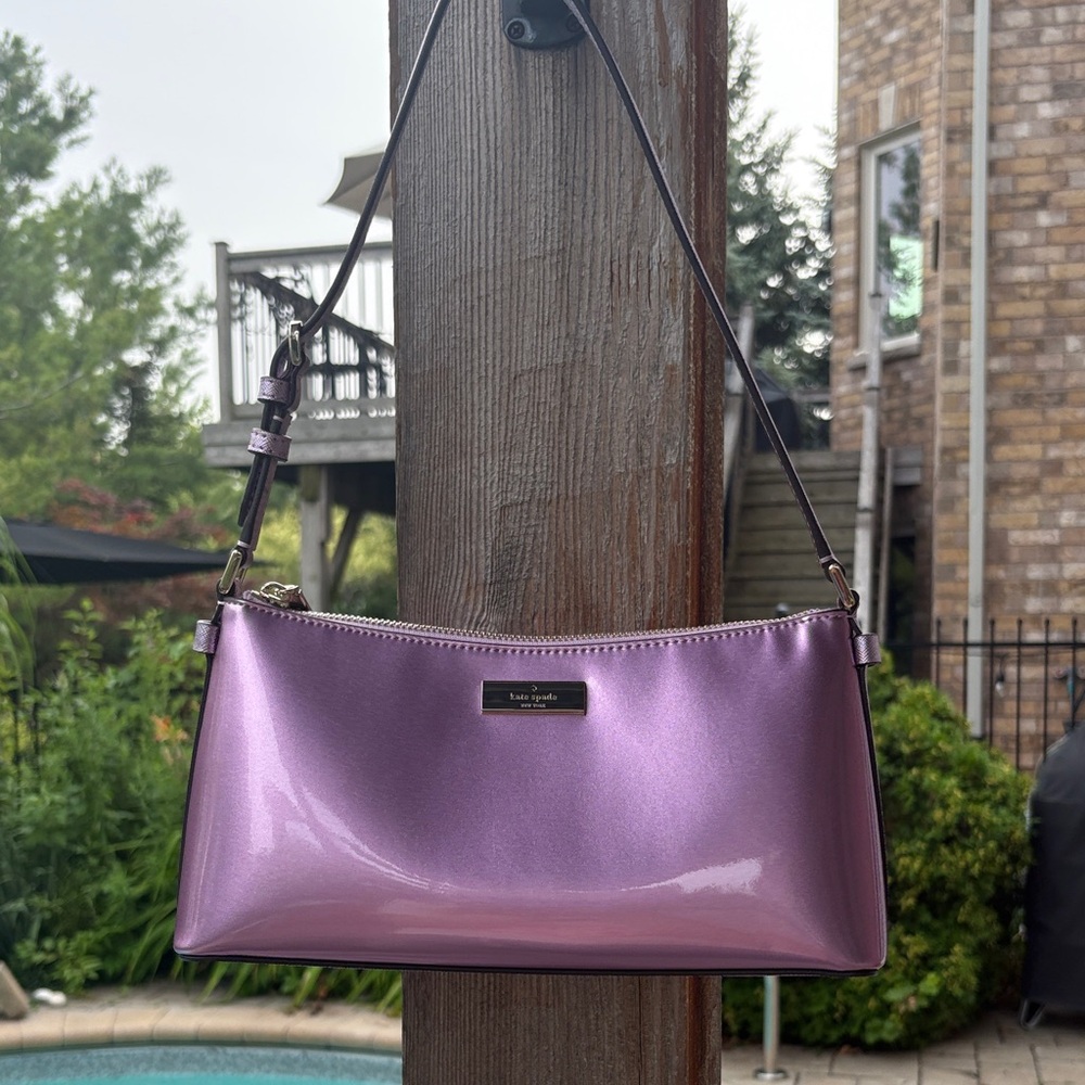 Kate Spade Metallic Purple Shoulder Bag